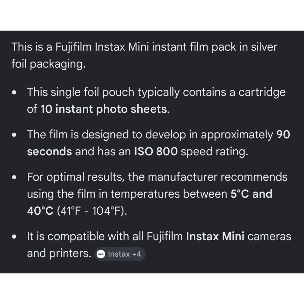 NIP Fujifilm Instax Mini 10 Pack Instant Fujifilm Mini No Box